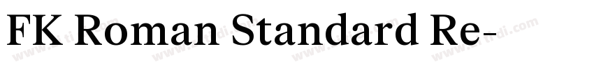 FK Roman Standard Re字体转换